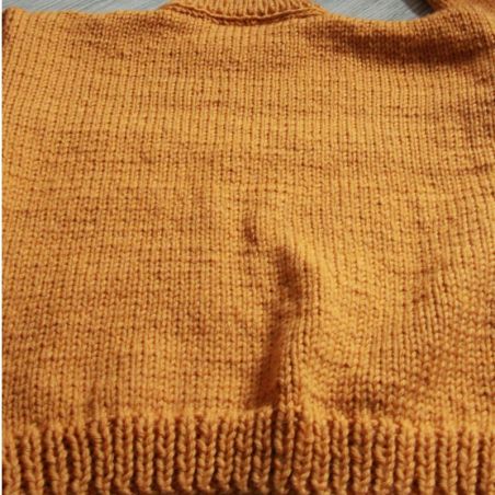 Moutard women short hand knitted sweater nordic style