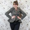 Veste en tweed à basque asymetrique femme