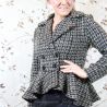 Veste en tweed à basque asymetrique femme