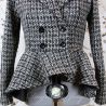 Veste en tweed à basque asymetrique femme