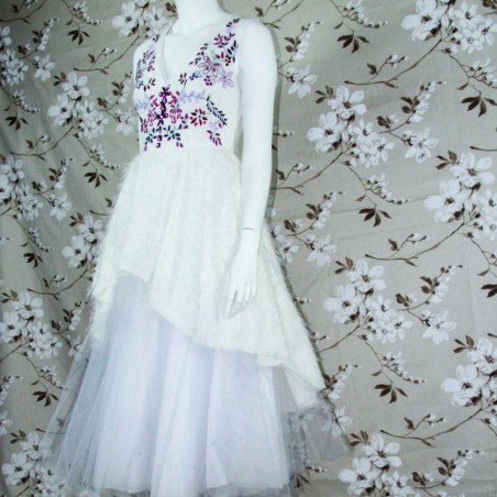 White asymmetrical dress