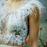Pencil embellished sleeveless wedding dress