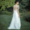 Pencil embellished sleeveless wedding dress