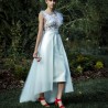 Pencil embellished sleeveless wedding dress