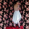 Robe ivoire asymétrique sans manches