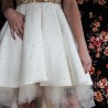 Robe ivoire asymétrique sans manches