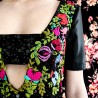 Robe noire longue asymétrique manches courtes dos ouvert