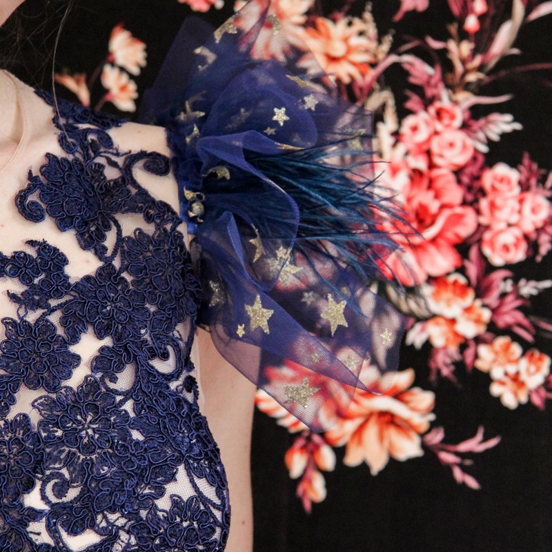 navy tulle midi dress Lace & Beads Madison Navy Blue Tulle Midi Dress  Love My Apparel