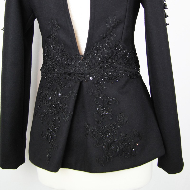 Black asymmetrical peplum jacket - Dagmara Joly.