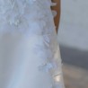 White short simple  sleeveless wedding dress