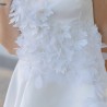 White short simple  sleeveless wedding dress