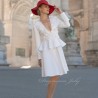 Wedding peplum skirt suit