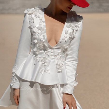 Wedding peplum skirt suit