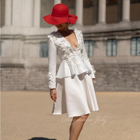 Wedding peplum skirt suit