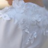 White wedding floral peplum jacket