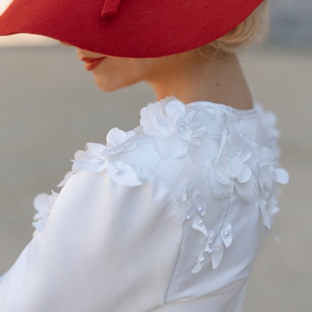 Veste de mariée à basque