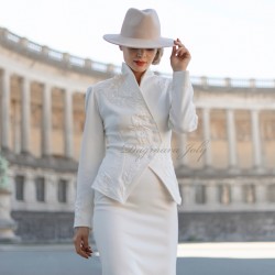 asymmetrical wedding women jacket