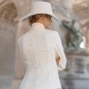 Veste ivoire asymétrique ornée mariage femme