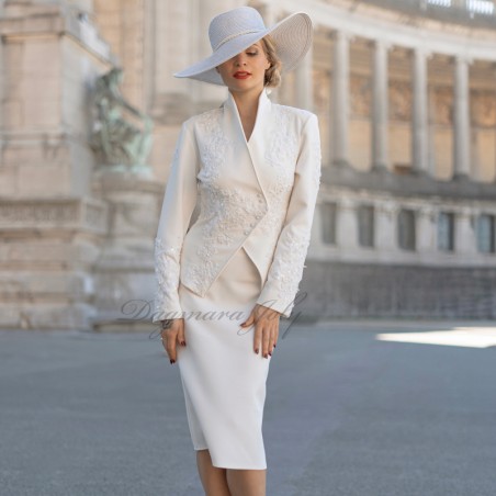 Women asymmetrical wedding jacket