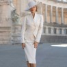 Women asymmetrical wedding jacket