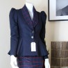 Navy pencil skirt suit made to measure