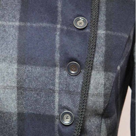 Blazer à carreaux , boutonnage croisée, faite sur mesure