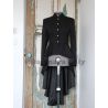 Asymmetrical peplum women blazer with officer col, button  down, made to measure